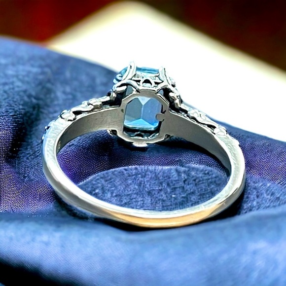 Sky Blue Topaz Sterling Silver Ring (9) - Picture 12 of 12
